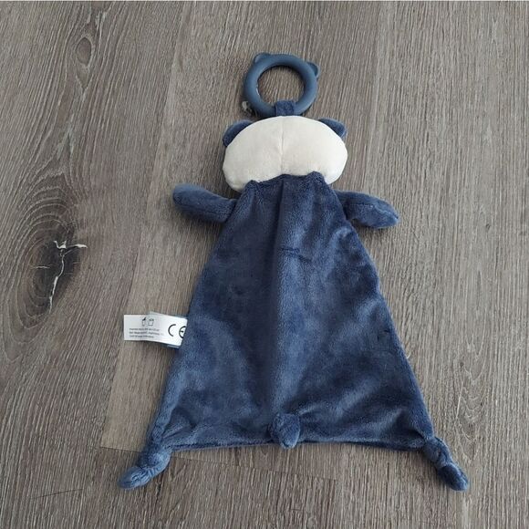 Baby Gund Toothpick Blue White Plush PANDA Teether Lovey Security Blanket - Picture 2 of 4